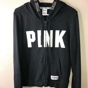 Vs Pink Zip Up Sweater